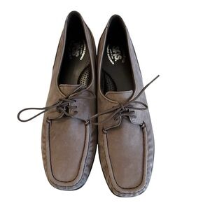 SAS Handcrafted Comfort Moccasin Women’s Petra Lace Up Loafer Sz 10 GUC